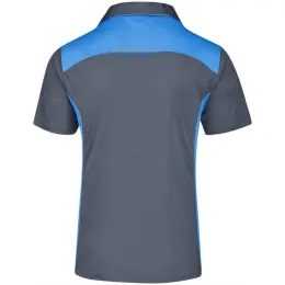 Mens Glendower Golf Shirt Aqua Back